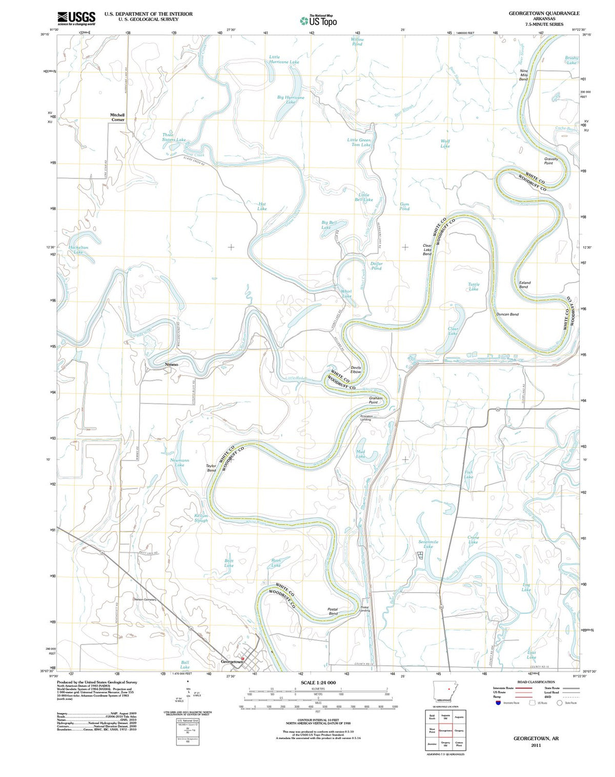 2011 Georgetown, AR - Arkansas - USGS Topographic Map