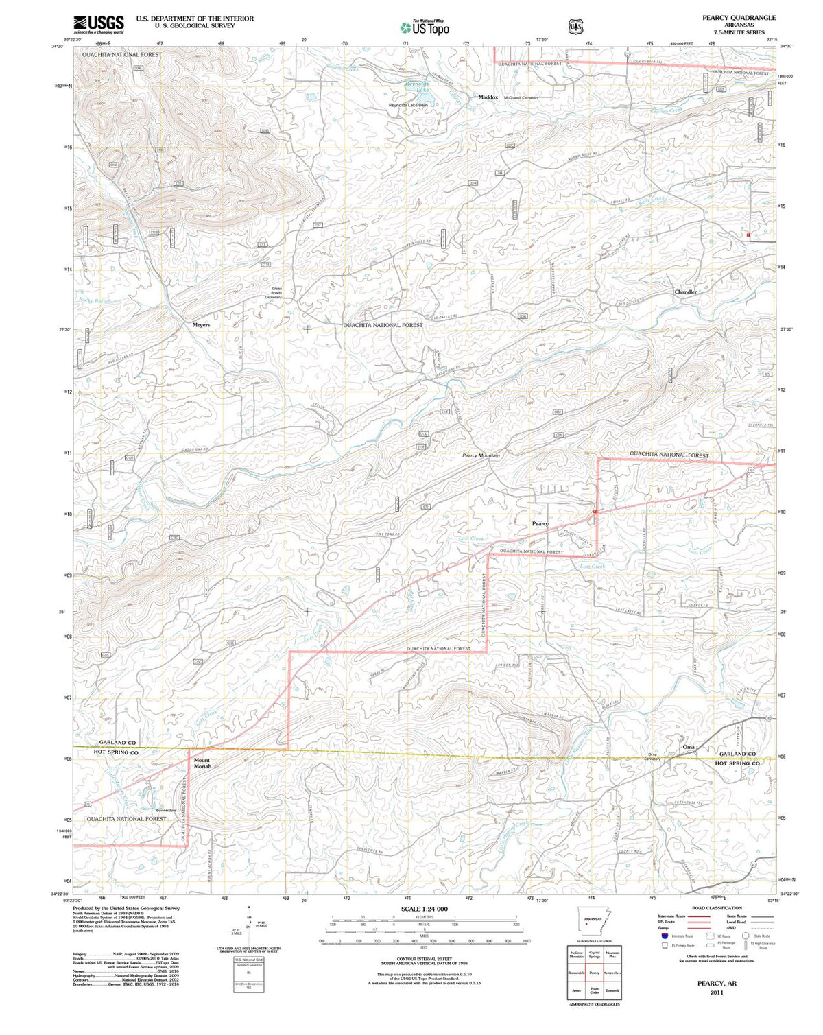 2011 Pearcy, AR - Arkansas - USGS Topographic Map