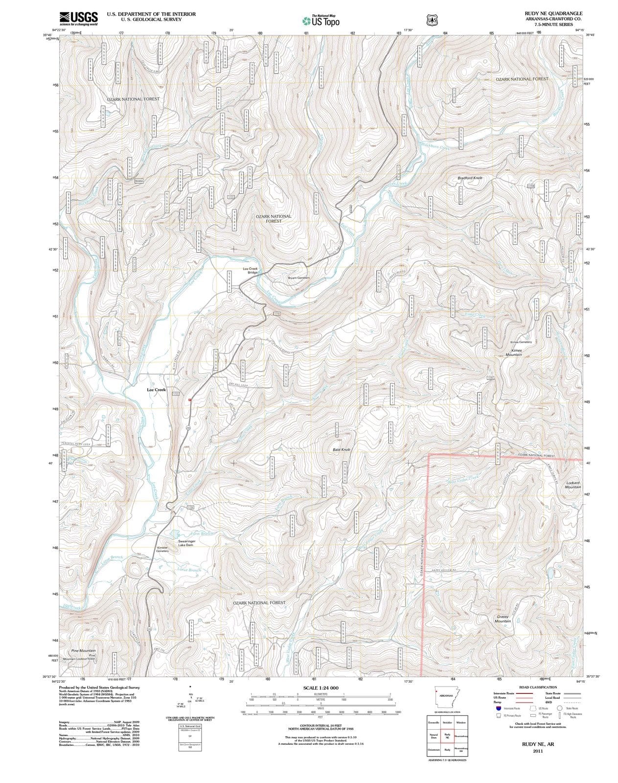 2011 Rudy, AR - Arkansas - USGS Topographic Map