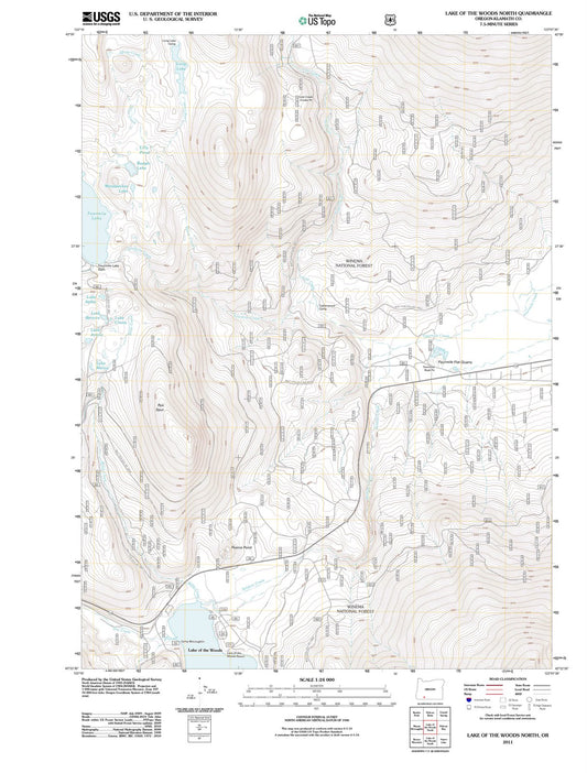 2011 Lake of The Woods North, OR - Oregon - USGS Topographic Map