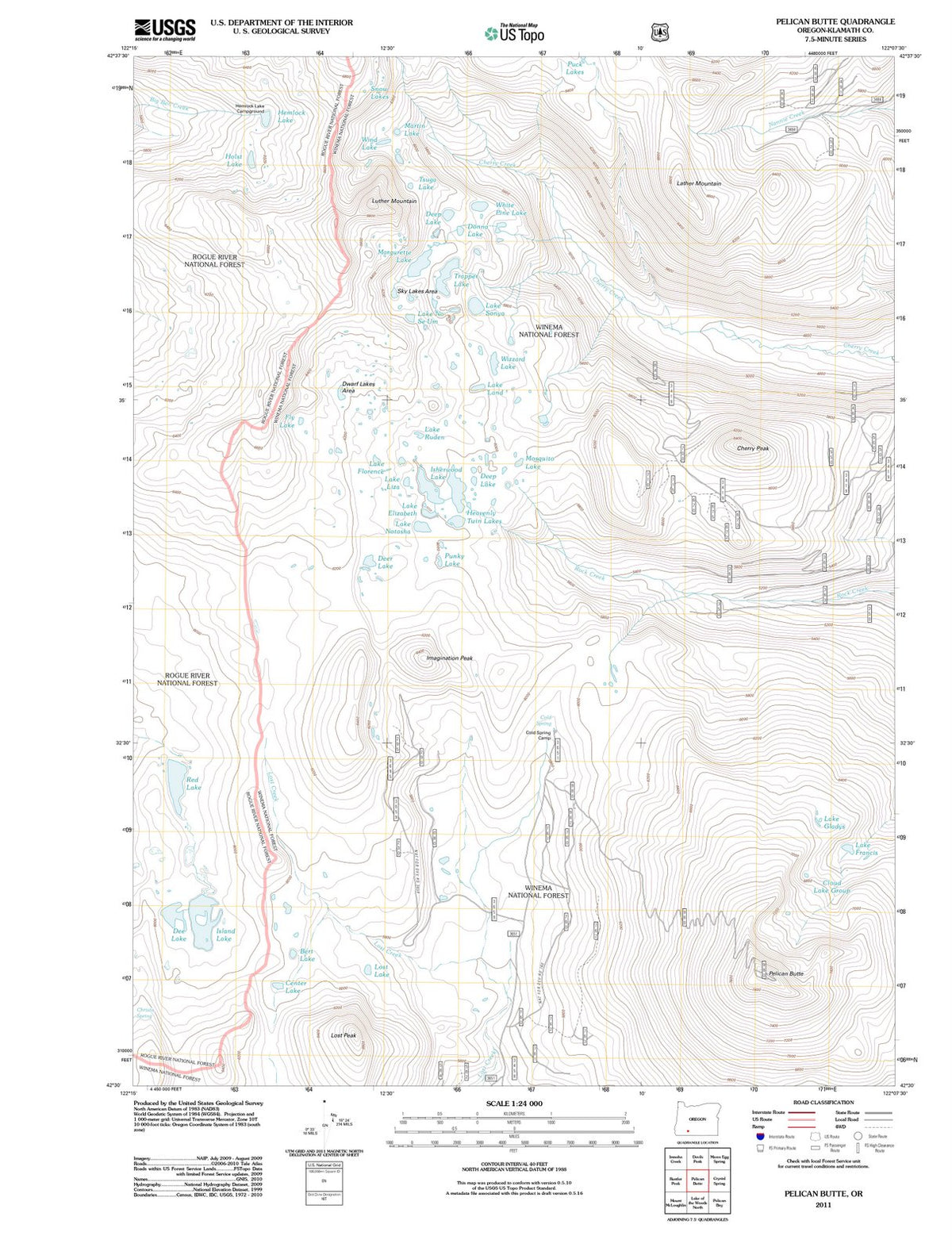 2011 Pelican Butte, OR - Oregon - USGS Topographic Map