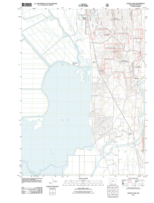 2011 Agency Lake, OR - Oregon - USGS Topographic Map