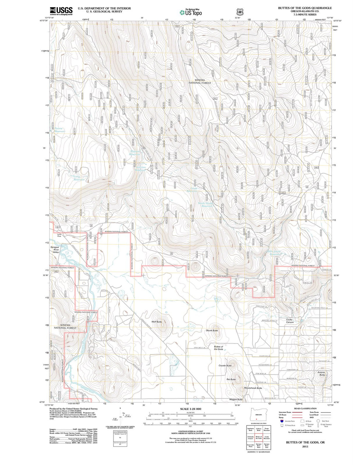 2011 Buttes of The Gods, OR - Oregon - USGS Topographic Map
