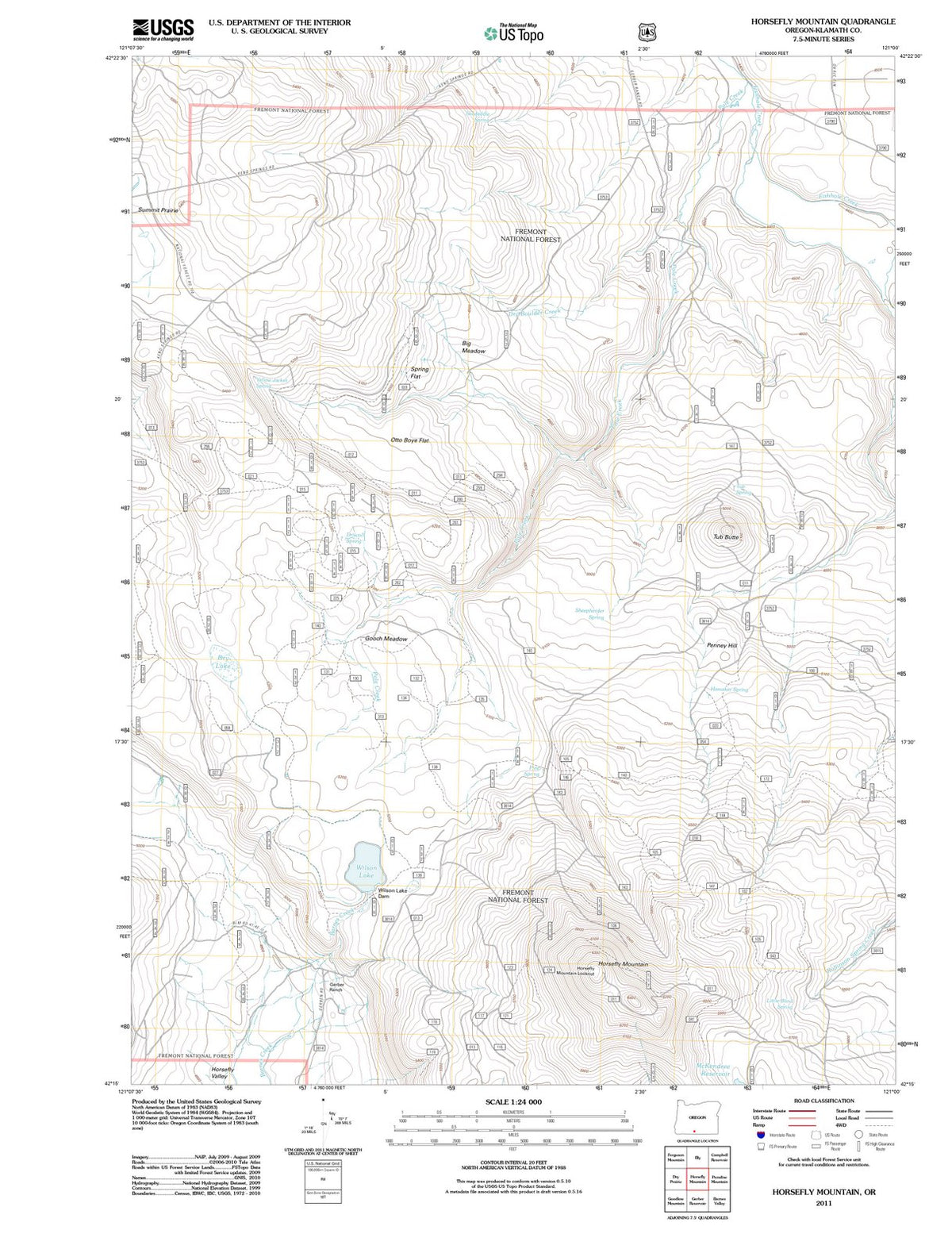 2011 Horsefly Mountain, OR - Oregon - USGS Topographic Map