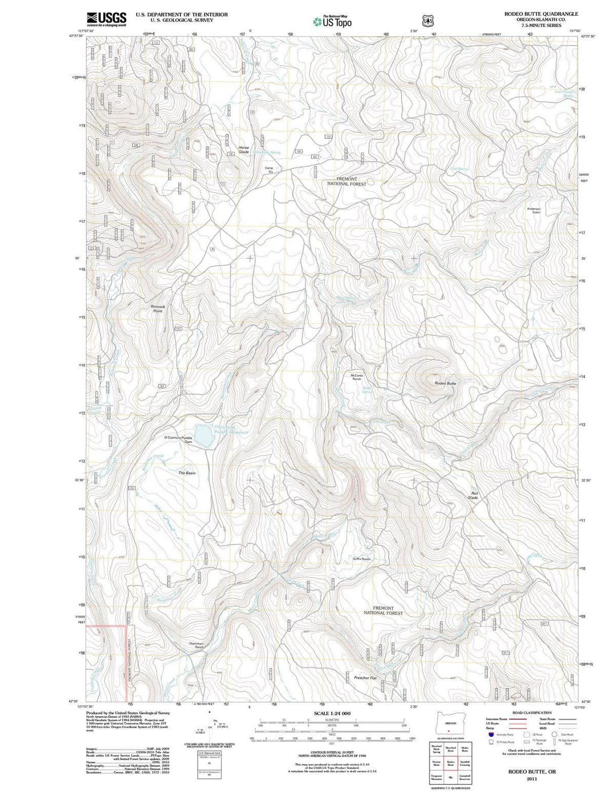 2011 Rodeo Butte, OR - Oregon - USGS Topographic Map
