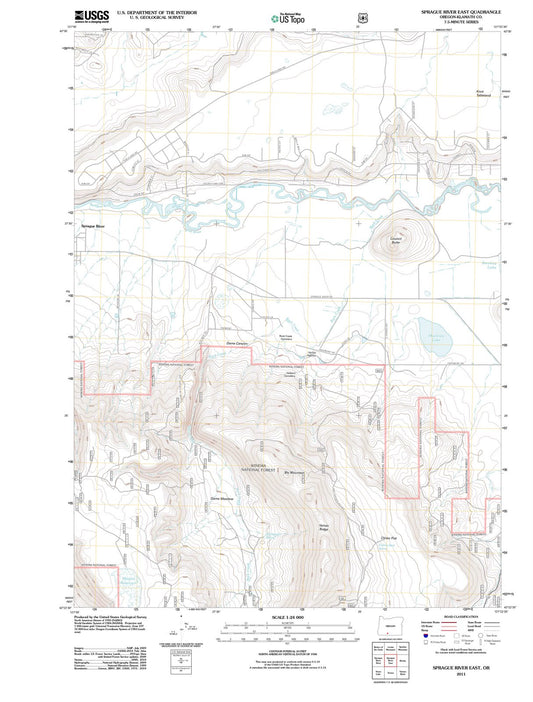 2011 Sprague River East, OR - Oregon - USGS Topographic Map