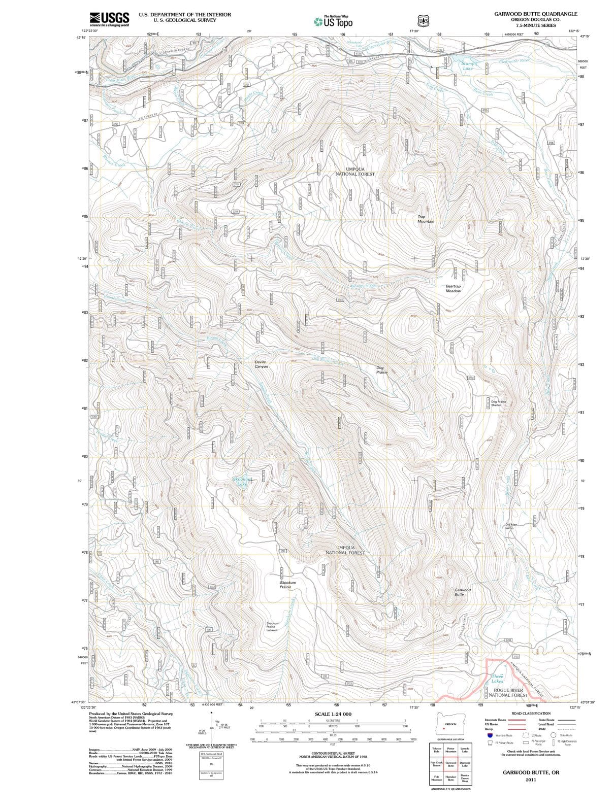 2011 Garwood Butte, OR - Oregon - USGS Topographic Map