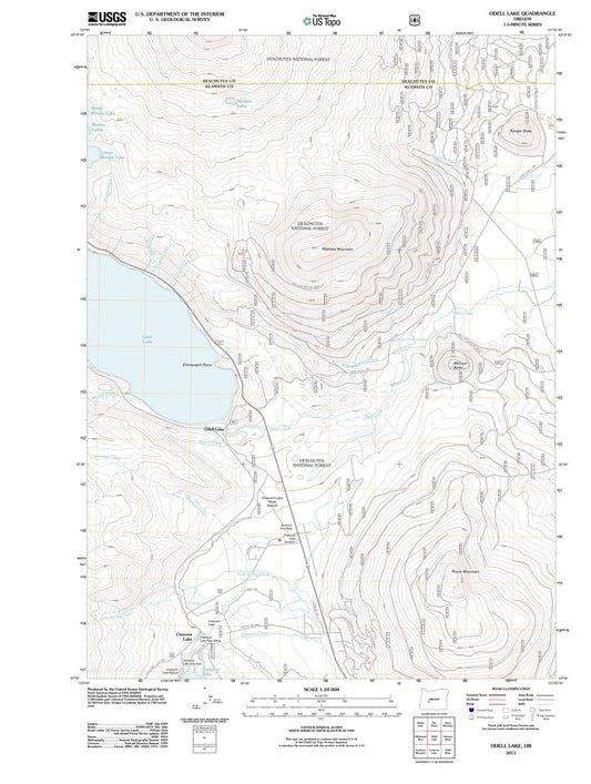 2011 Odell Lake, OR - Oregon - USGS Topographic Map