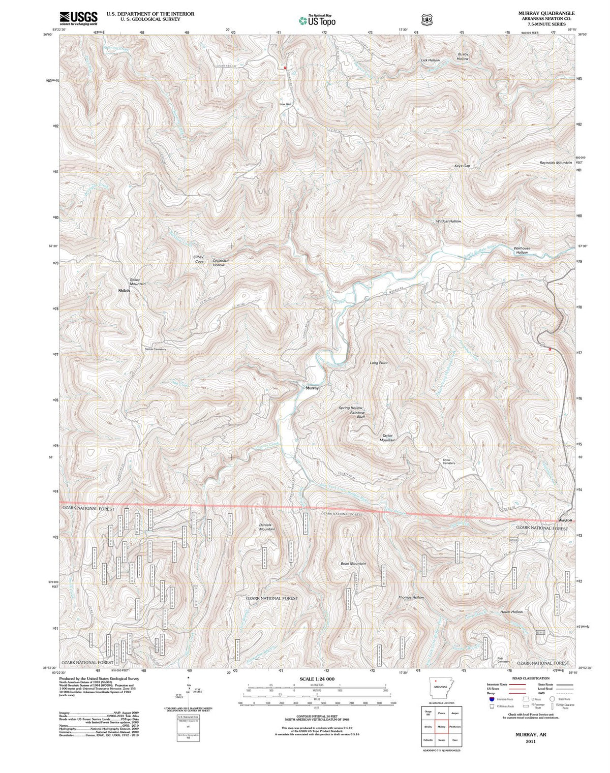 2011 Murray, AR - Arkansas - USGS Topographic Map