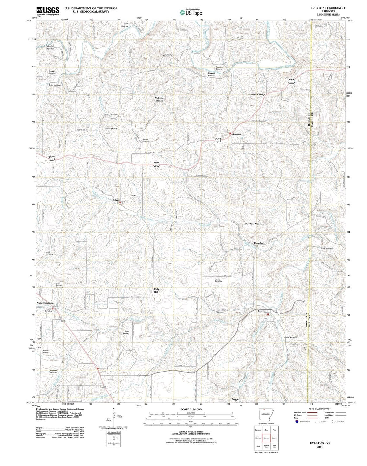 2011 Everton, AR - Arkansas - USGS Topographic Map