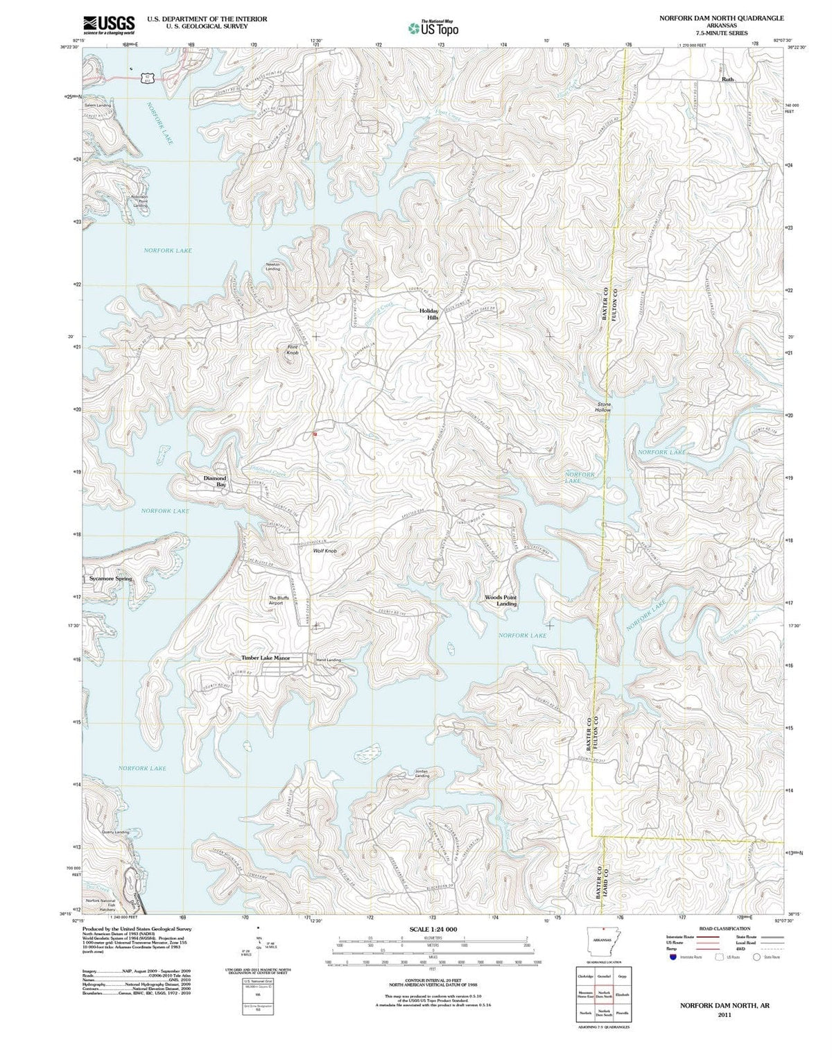 2011 Norforkam North, AR - Arkansas - USGS Topographic Map