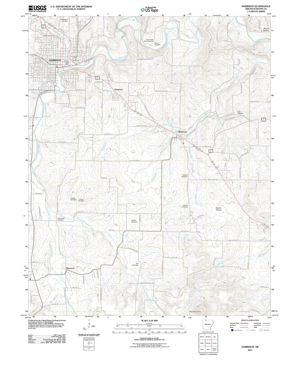 2011 Harrison, AR - Arkansas - USGS Topographic Map