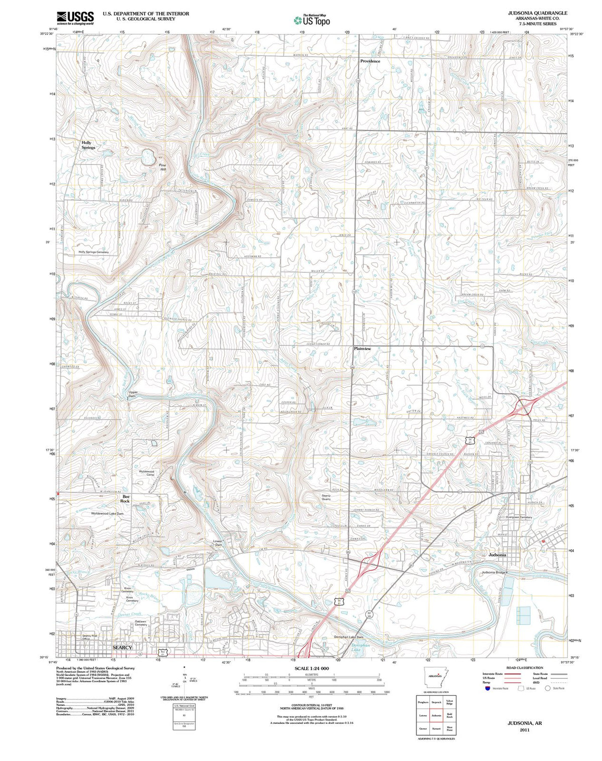 2011 Judsonia, AR - Arkansas - USGS Topographic Map