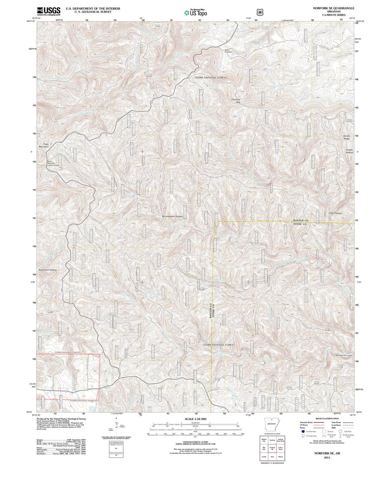 2011 Norfork, AR - Arkansas - USGS Topographic Map