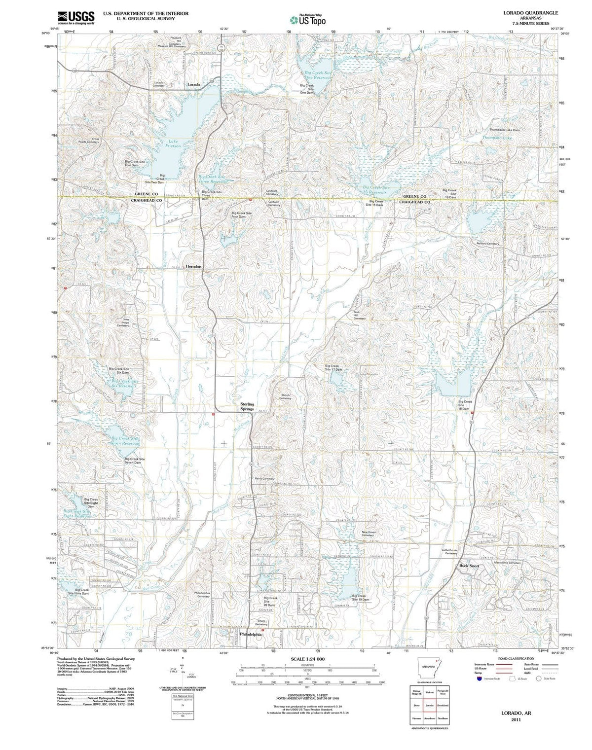 2011 Lorado, AR - Arkansas - USGS Topographic Map