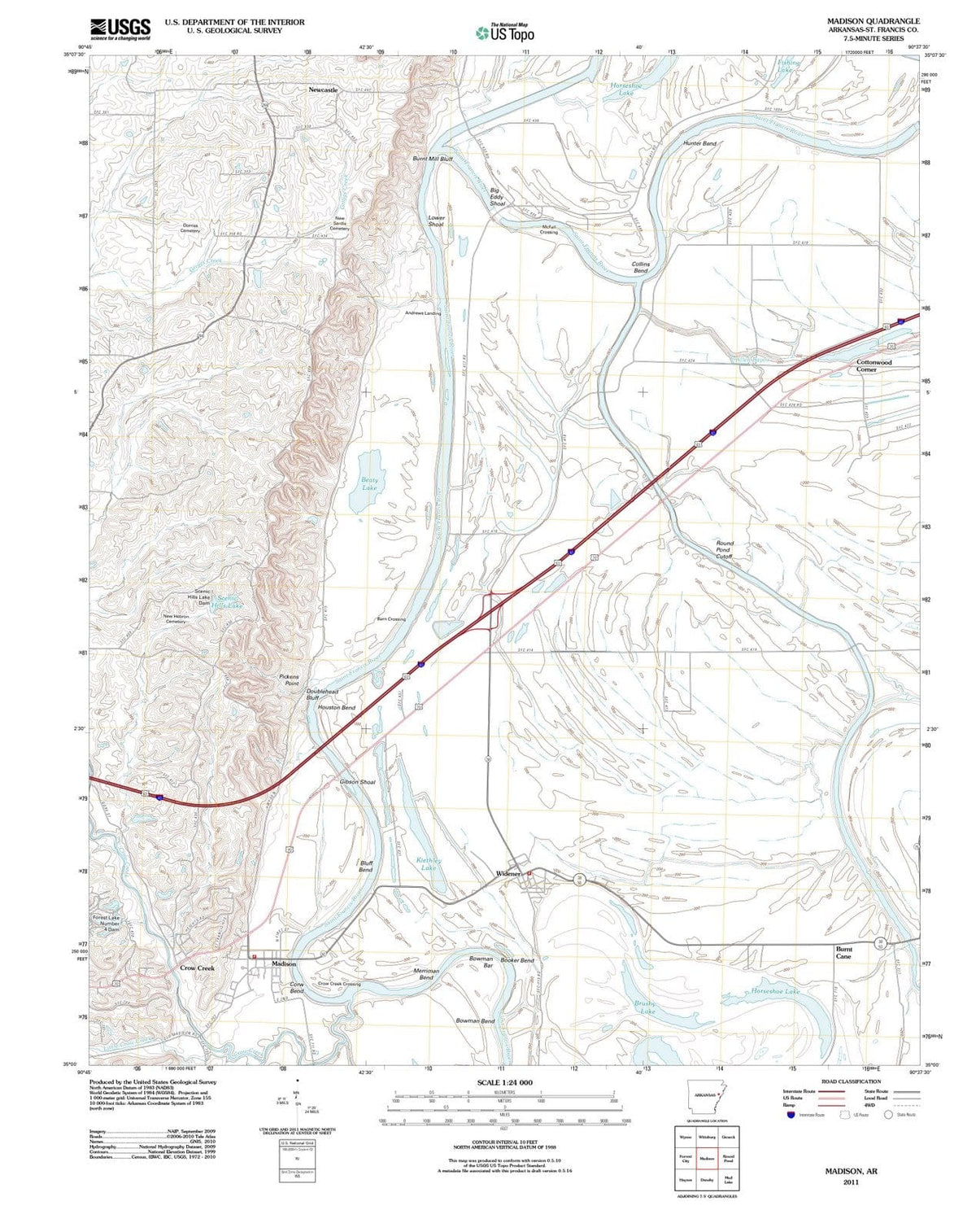 2011 Madison, AR - Arkansas - USGS Topographic Map