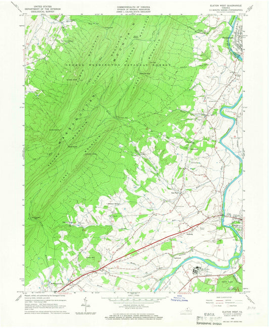 1965 Elkton West, VA - Virginia - USGS Topographic Map