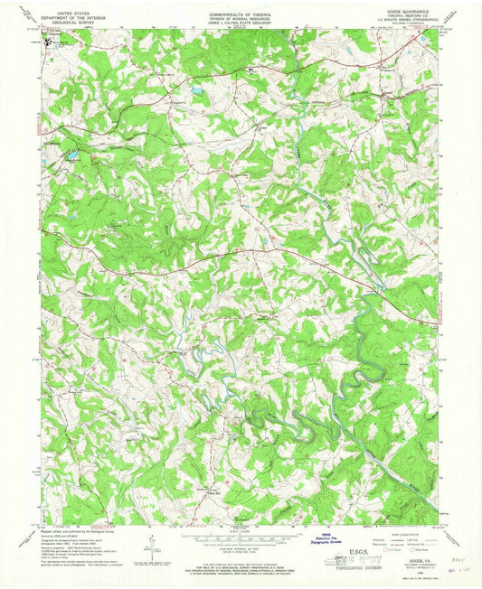 1965 Goode, VA - Virginia - USGS Topographic Map