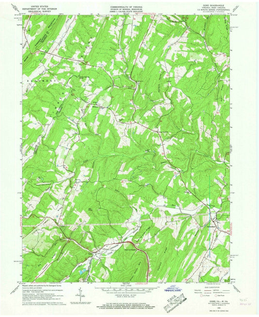 1965 Gore, VA - Virginia - USGS Topographic Map
