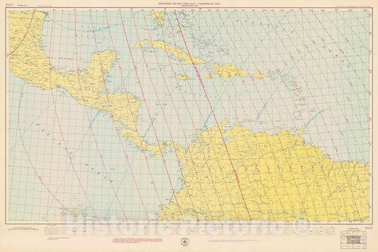 Historic Nautical Map - Isogonic Chart For 1947 Caribbean Sea Including Isoporic Lines, 1947 NOAA Magnetic Historic Nautical Map - Puerto Rico (PR) - Vintage Wall Art