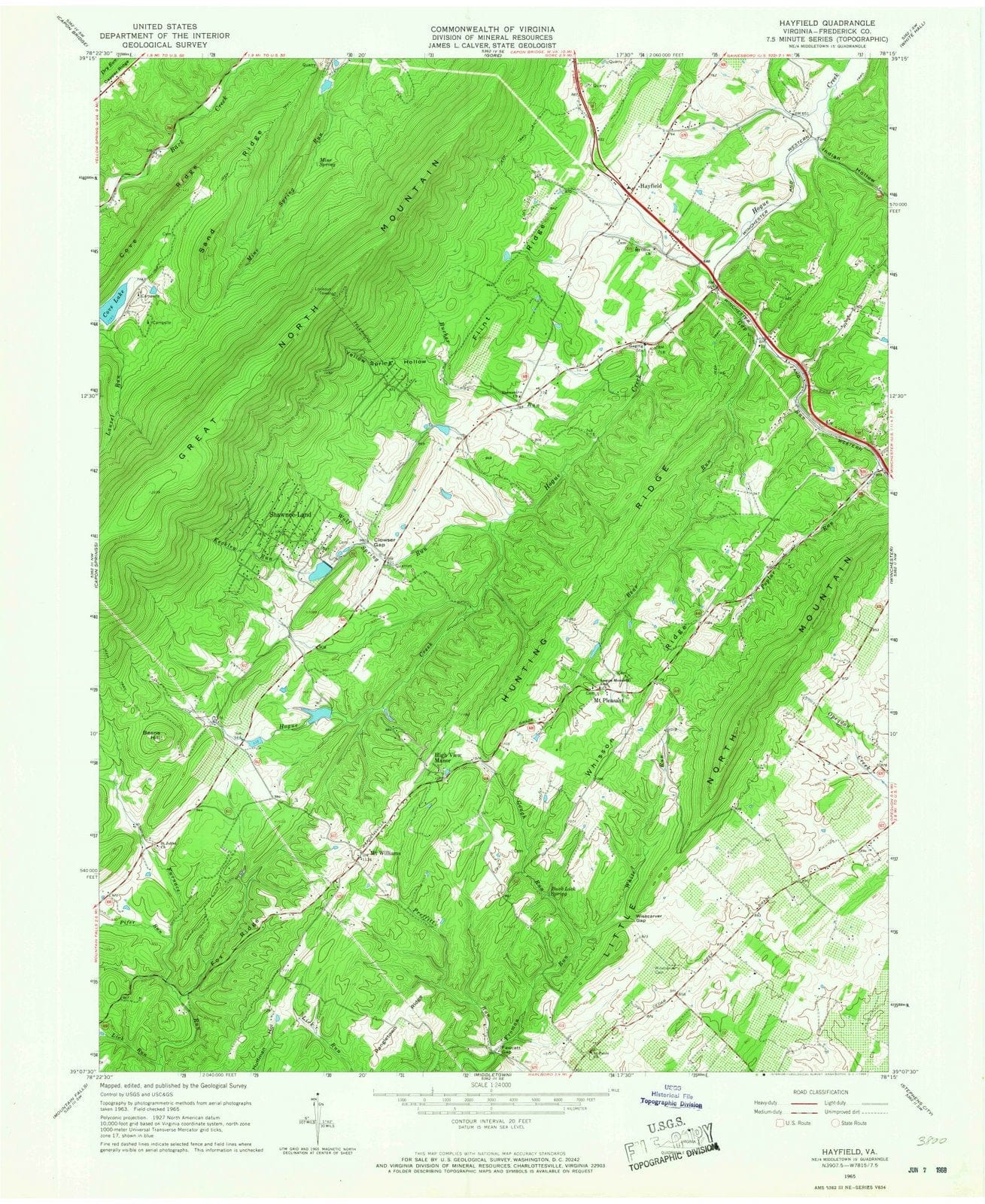 1965 Hayfield, VA - Virginia - USGS Topographic Map