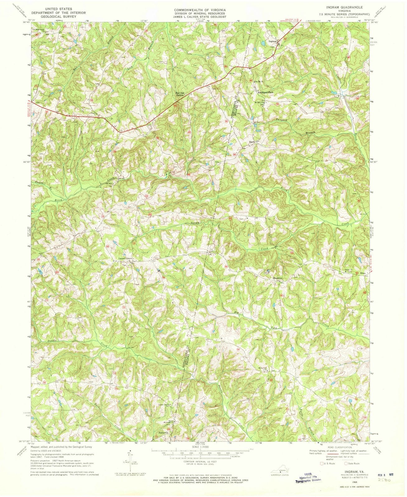 1968 Ingram, VA - Virginia - USGS Topographic Map