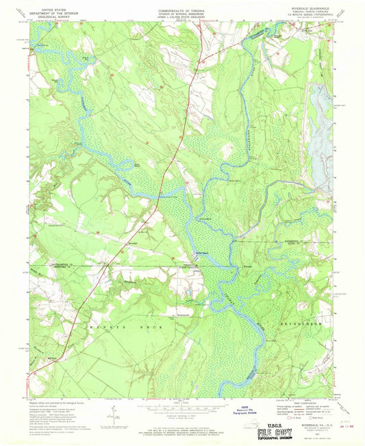 1967 Riverdale, VA - Virginia - USGS Topographic Map