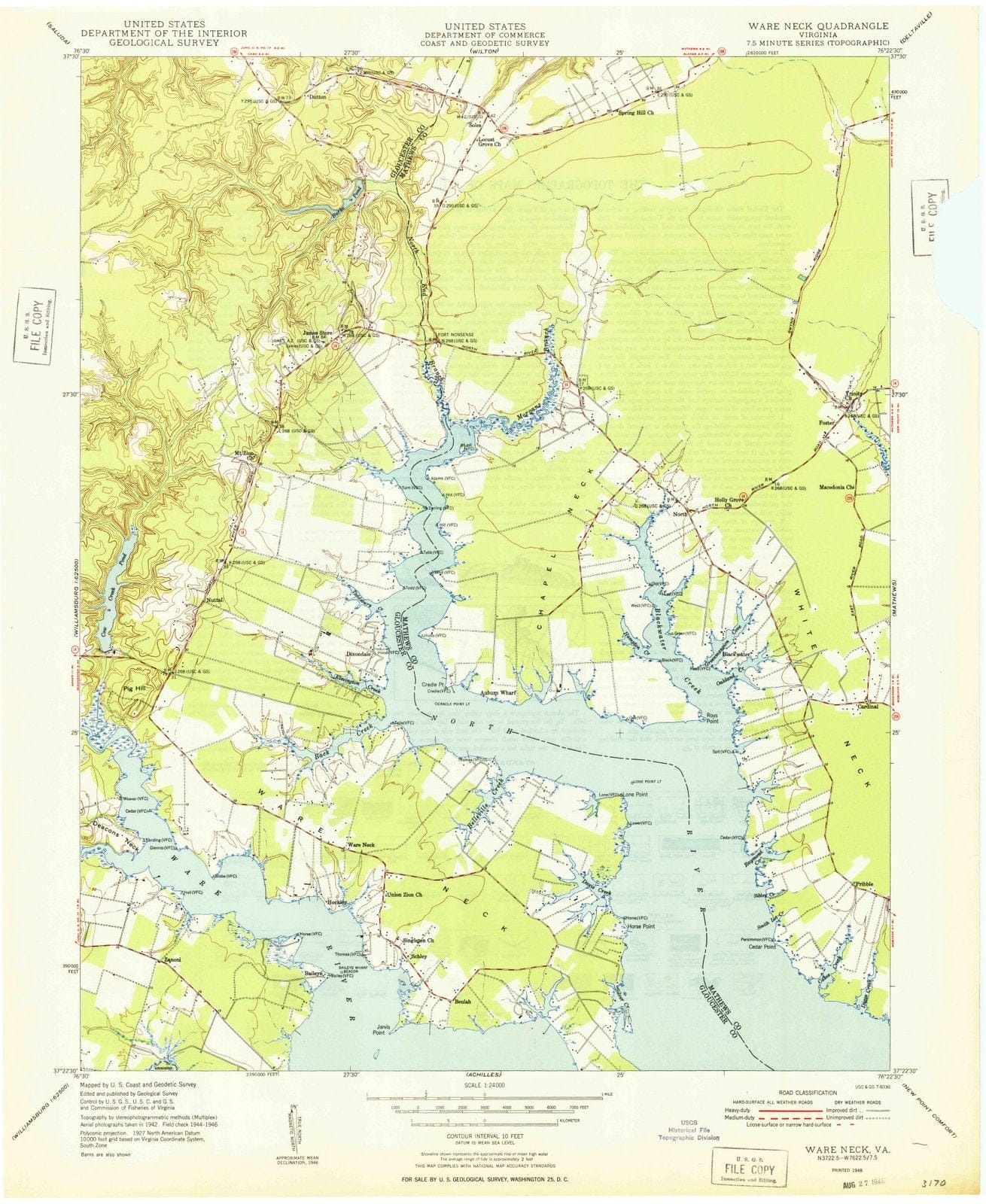 1948 Wareck, VA - Virginia - USGS Topographic Map