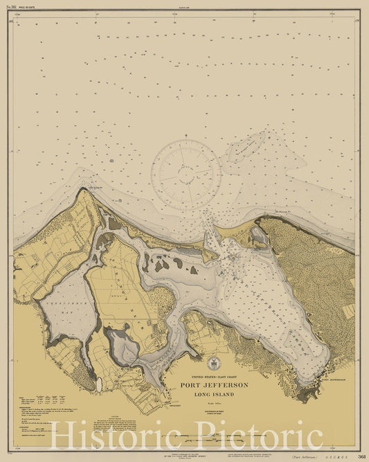 Historic Nautical Map - Port Jefferson, Long Island, Ny, 1931 NOAA Chart - New York (NY) - Vintage Wall Art