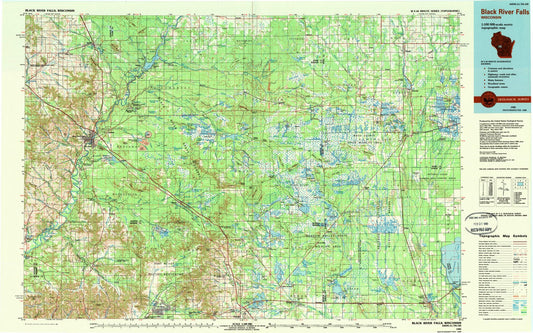 1985 Black River Falls, WI - Wisconsin - USGS Topographic Map