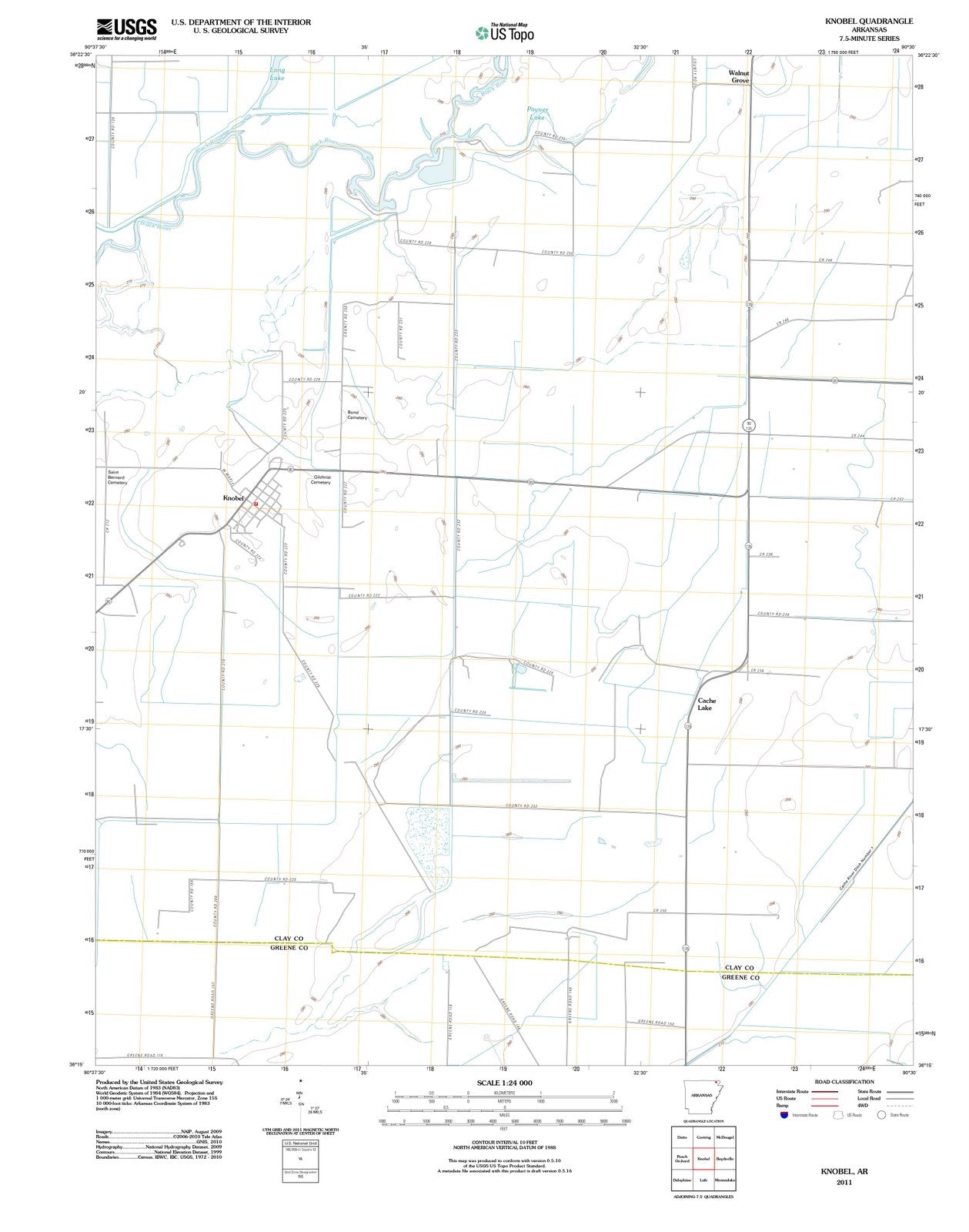 2011 Knobel, AR - Arkansas - USGS Topographic Map