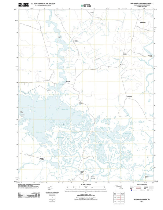 2011 Blackwater River, MD - Maryland - USGS Topographic Map