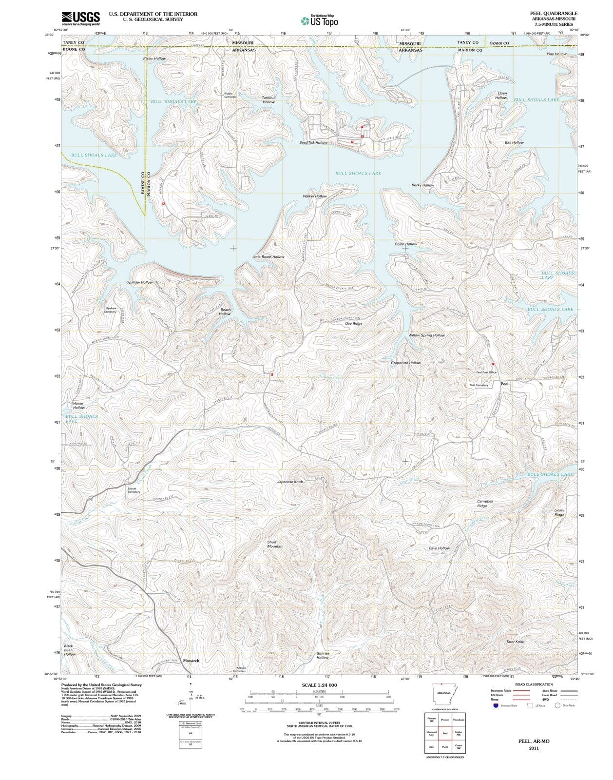 2011 Peel, AR - Arkansas - USGS Topographic Map