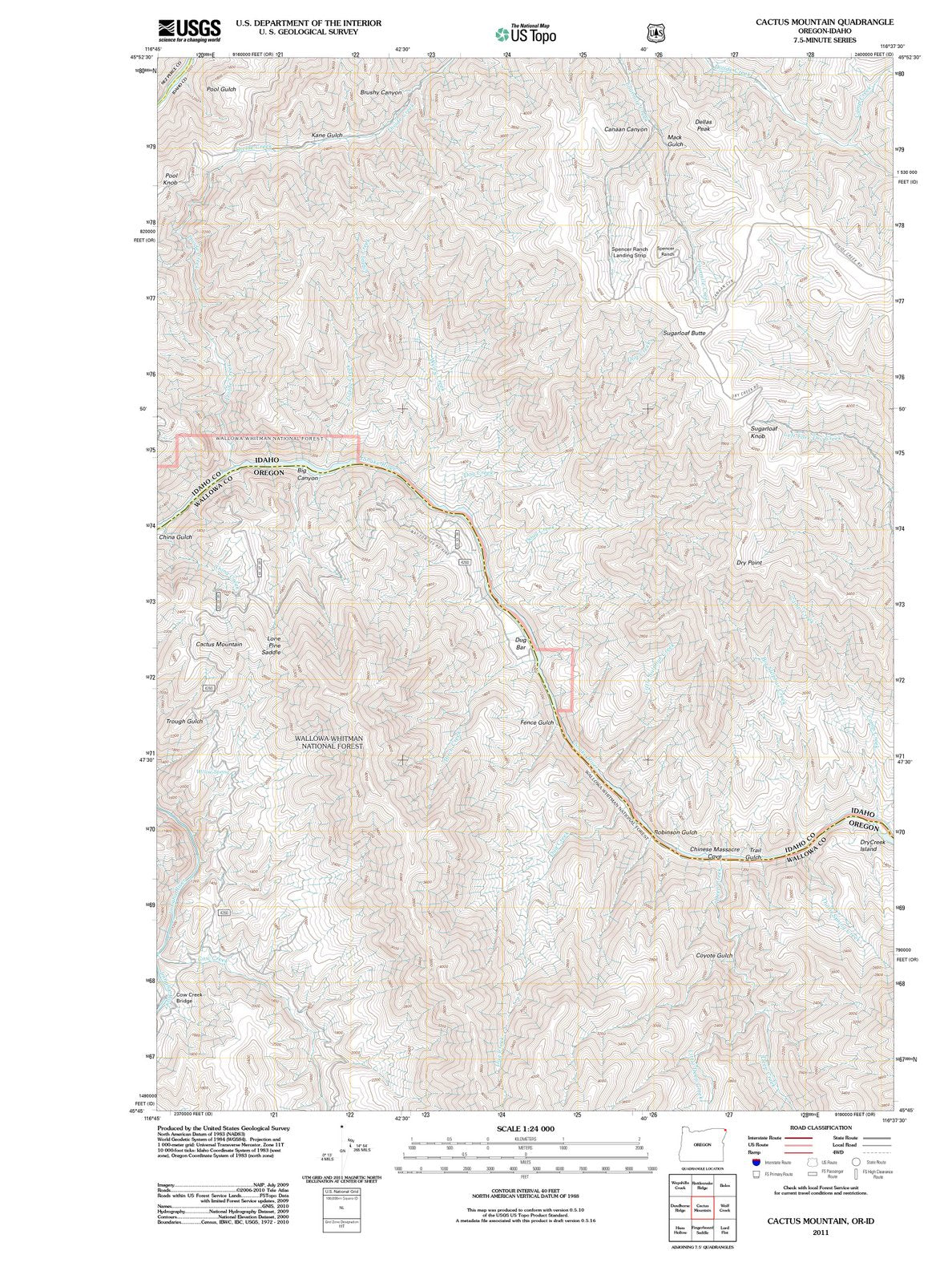2011 Cactus Mountain, OR - Oregon - USGS Topographic Map