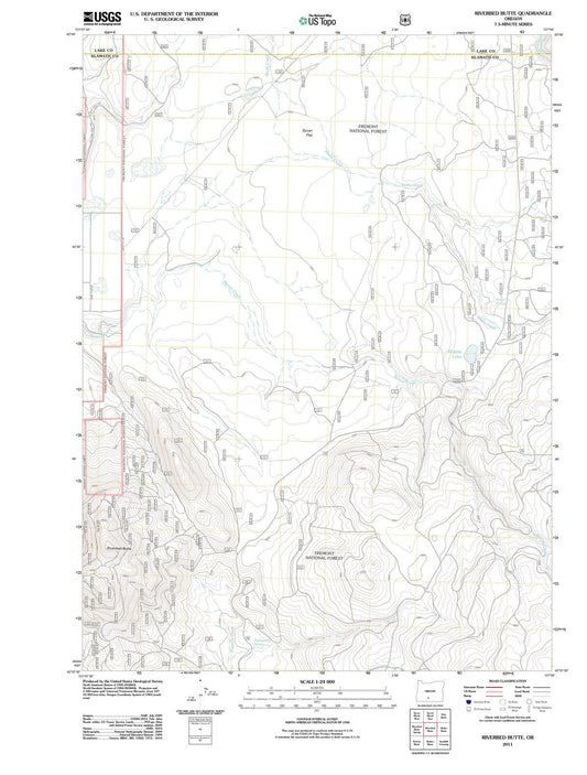 2011 Riverbed Butte, OR - Oregon - USGS Topographic Map