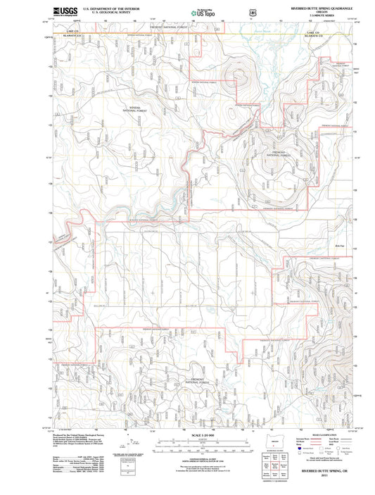 2011 Riverbed Butte Spring, OR - Oregon - USGS Topographic Map