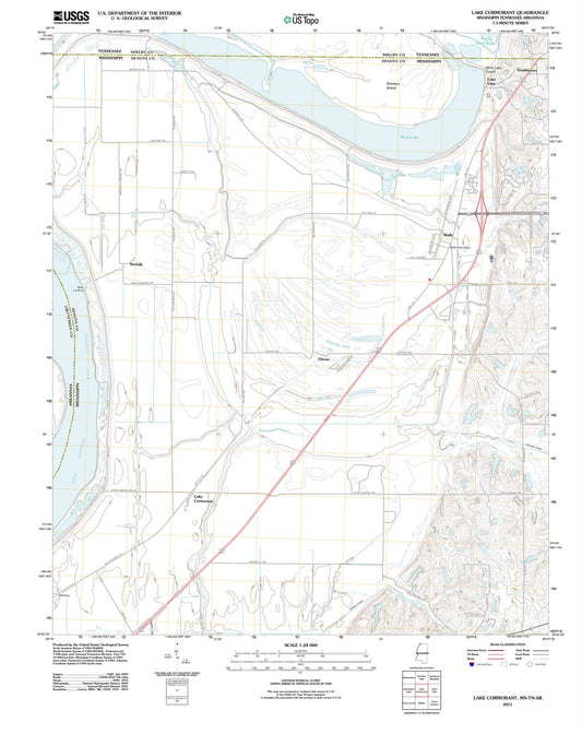 2011 Lake Cormorant, MS - Mississippi - USGS Topographic Map