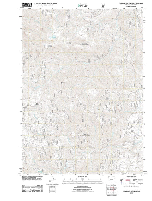 2011 Twin Lakes Mountain, OR - Oregon - USGS Topographic Map