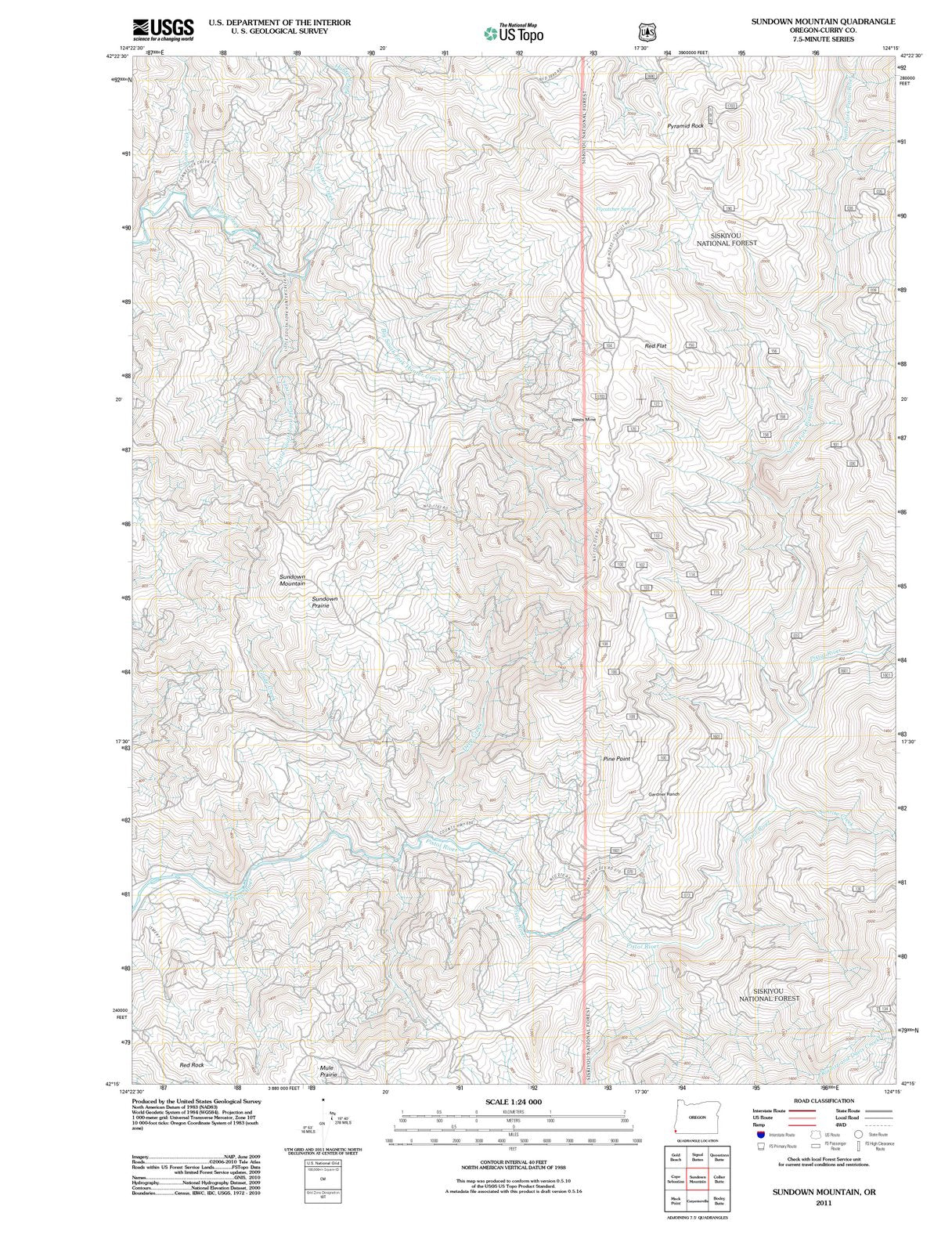 2011 Sundown Mountain, OR - Oregon - USGS Topographic Map