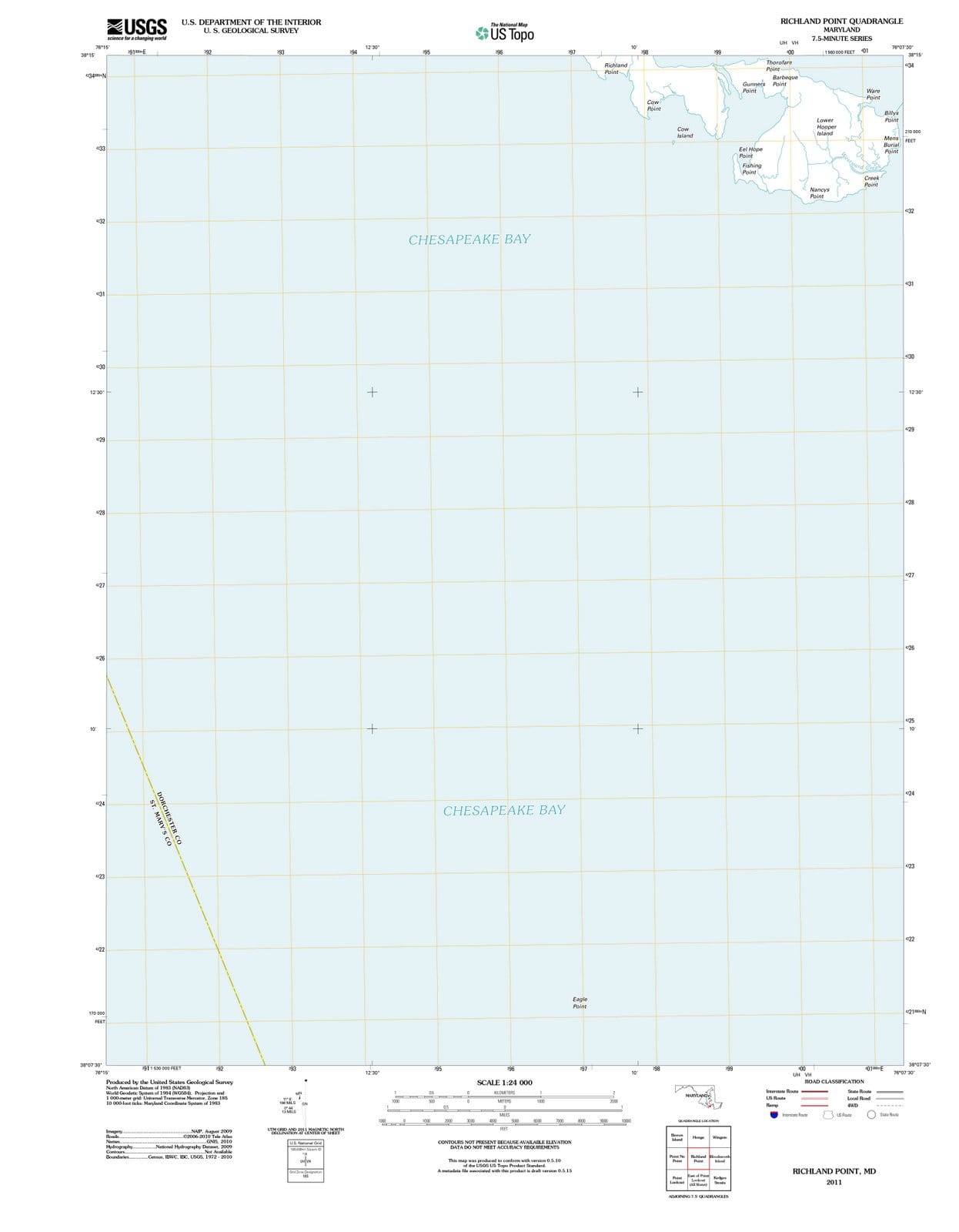 2011 Richland Point, MD - Maryland - USGS Topographic Map