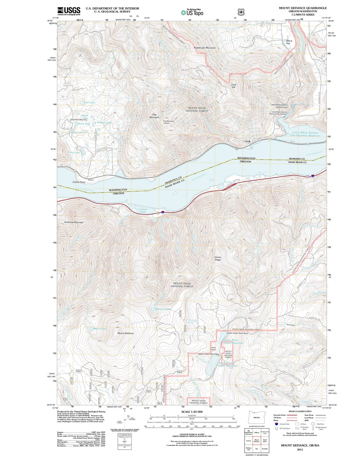 2011 Mountefiance, OR - Oregon - USGS Topographic Map