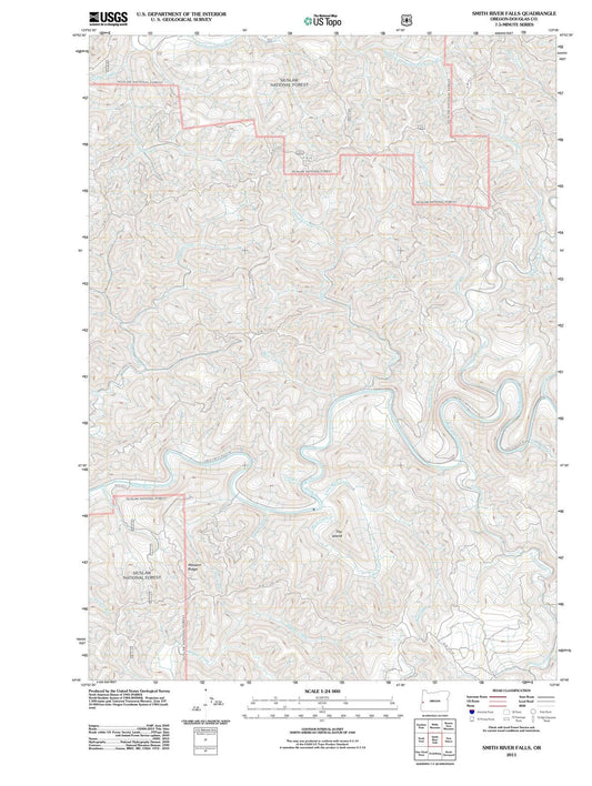 2011 Smith River Falls, OR - Oregon - USGS Topographic Map