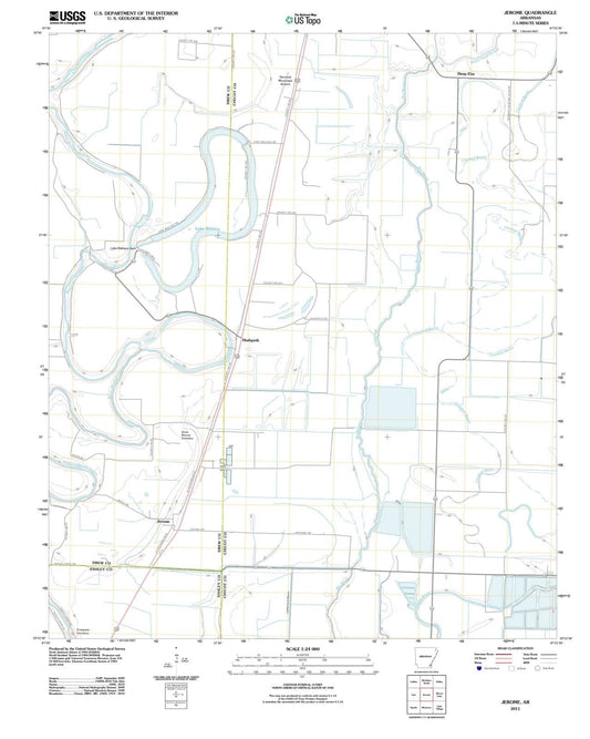 2011 Jerome, AR - Arkansas - USGS Topographic Map