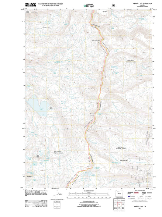 2011 Marion Lake, OR - Oregon - USGS Topographic Map