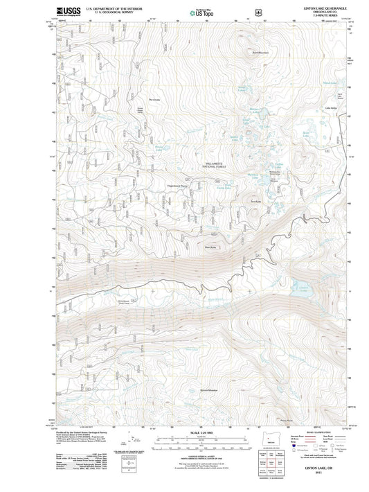 2011 Linton Lake, OR - Oregon - USGS Topographic Map