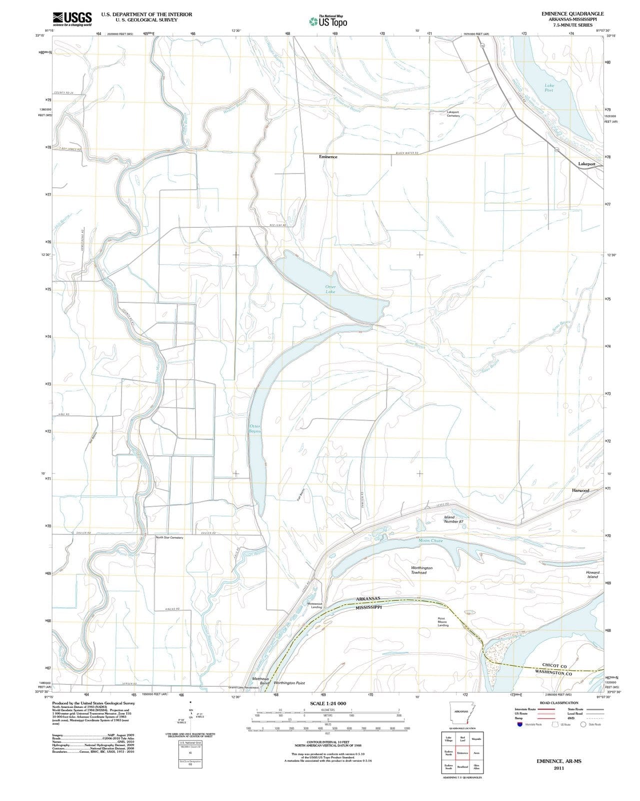 2011 Eminence, AR - Arkansas - USGS Topographic Map
