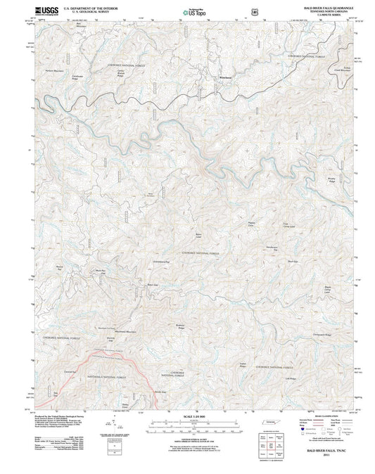 2011 Bald River Falls, TN - Tennessee - USGS Topographic Map