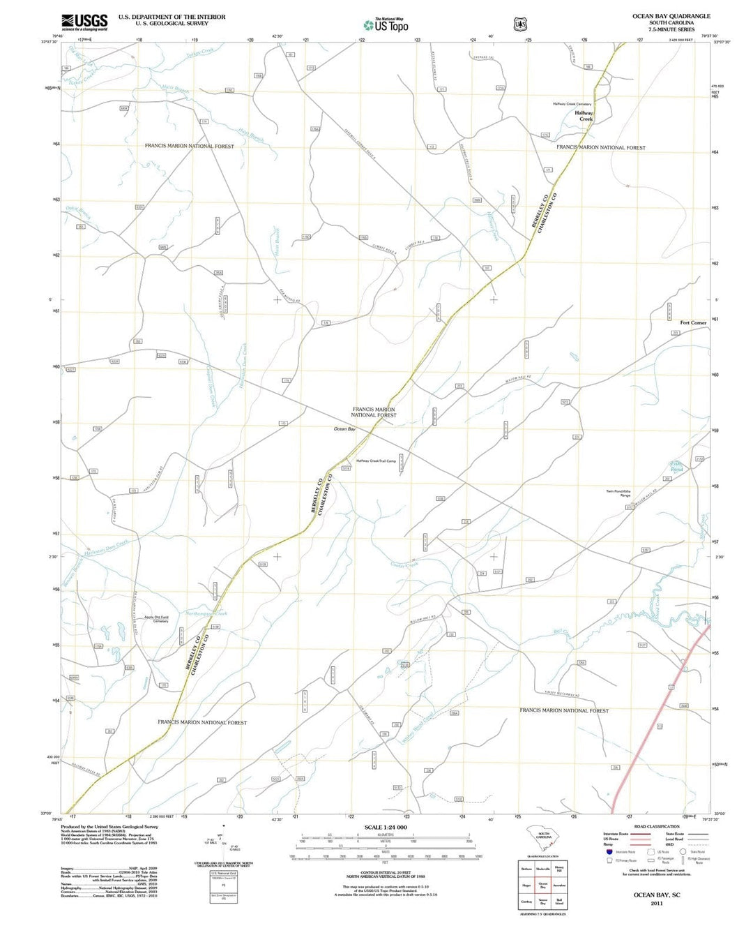 2011 Ocean Bay, SC - South Carolina - USGS Topographic Map