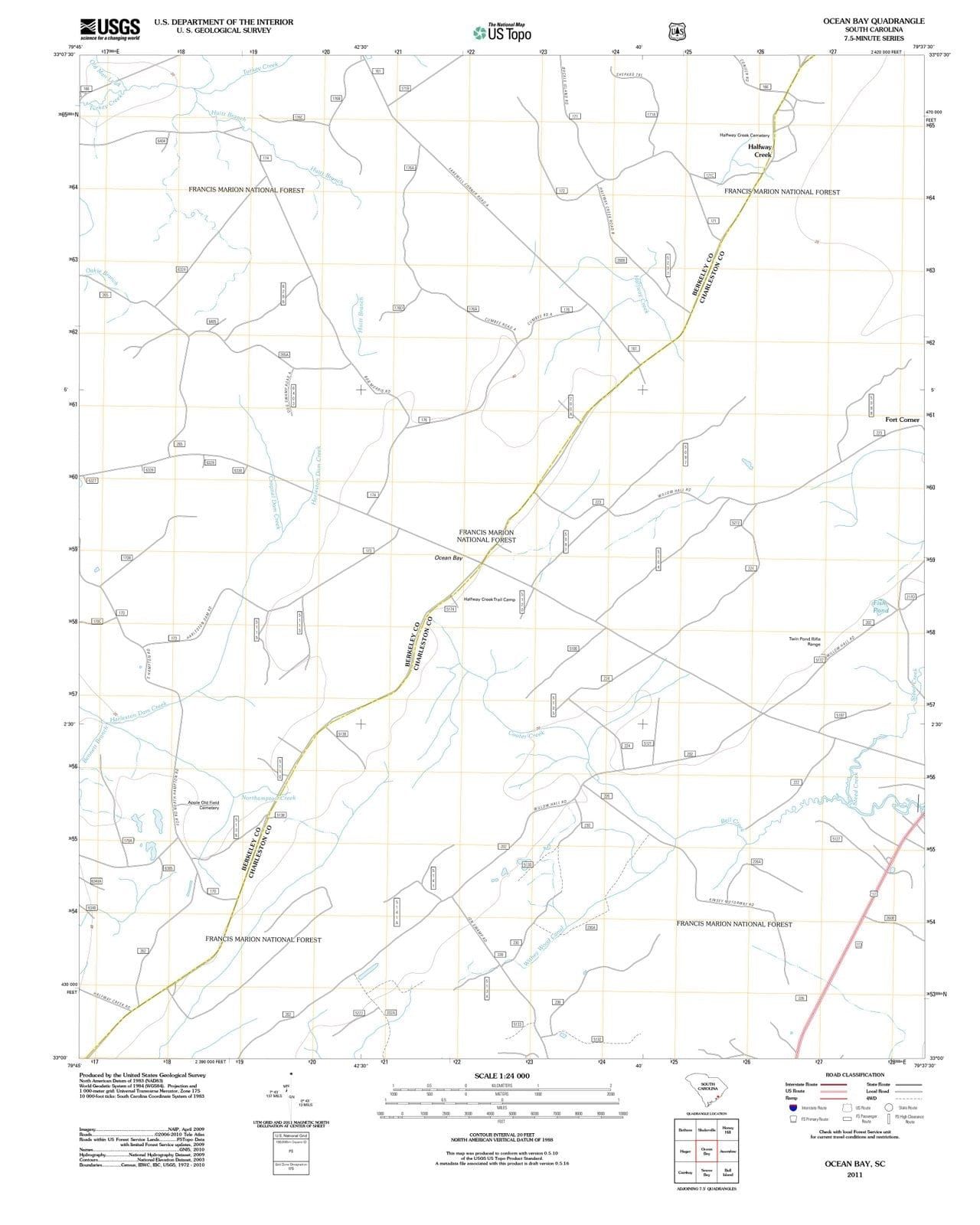 2011 Ocean Bay, SC - South Carolina - USGS Topographic Map