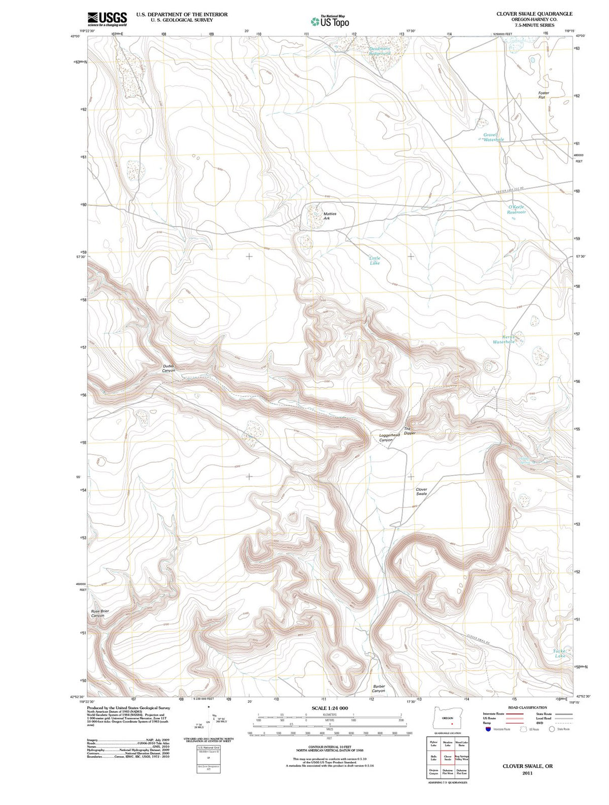 2011 Cloverale, OR - Oregon - USGS Topographic Map